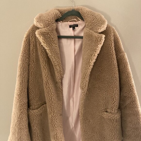 Topshop Teddy Coat - Picture 1 of 3